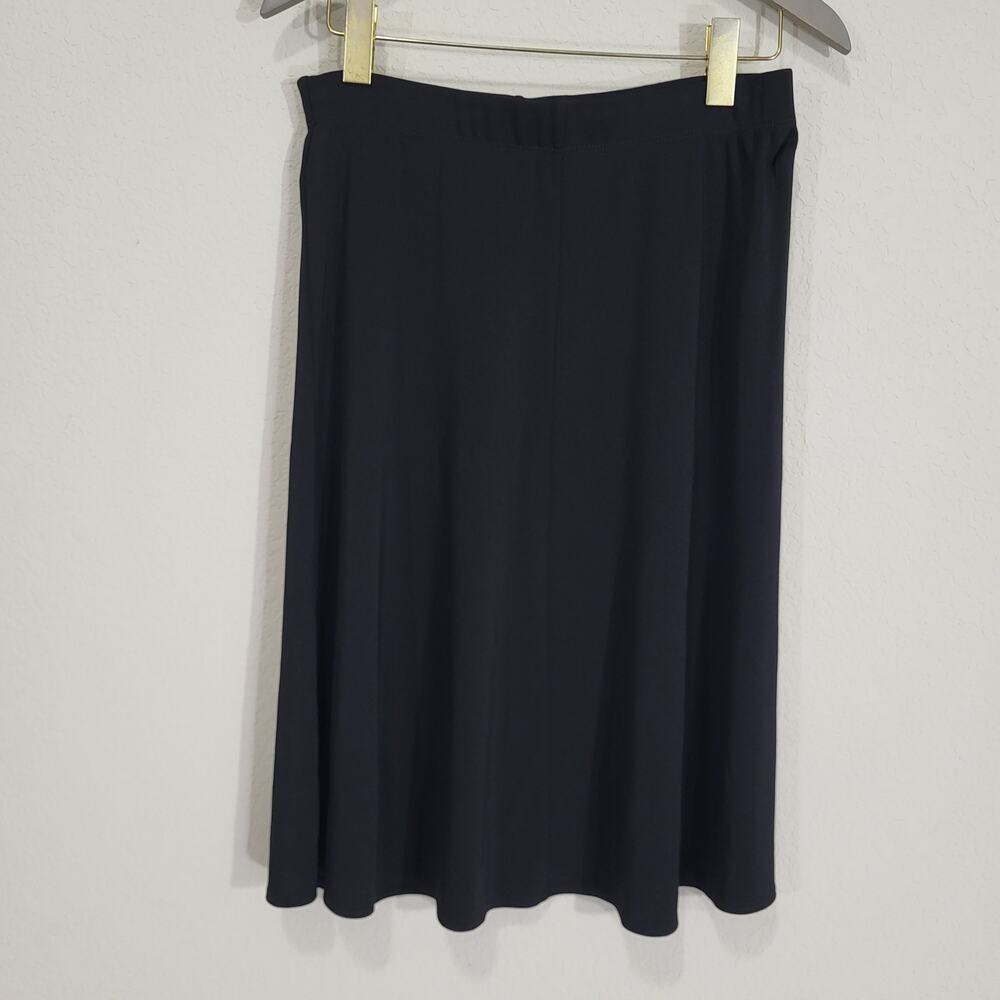 Black Skirt Women Chicos 1 / Medium / 8 Line Elastic Waist Classic Office Casual